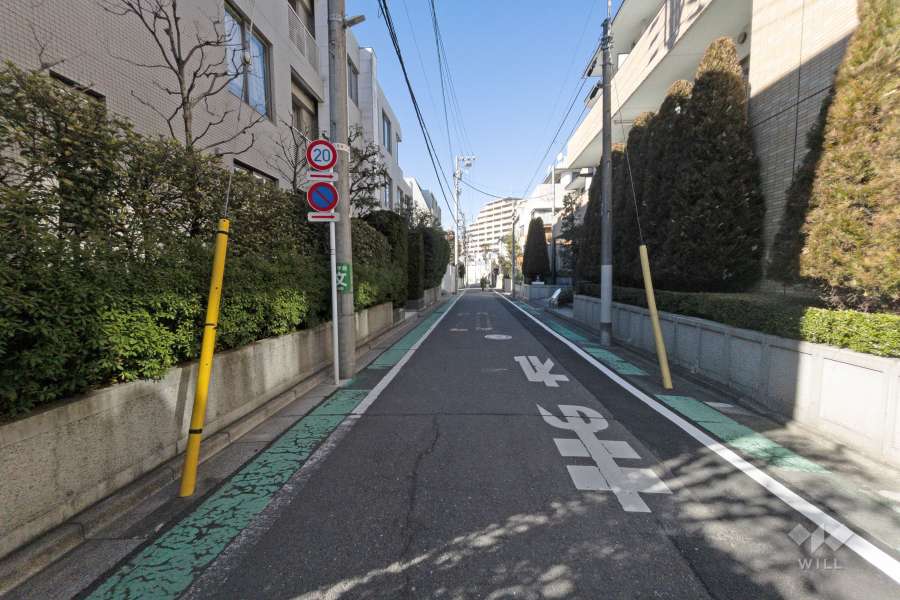 敷地東側の前面道路