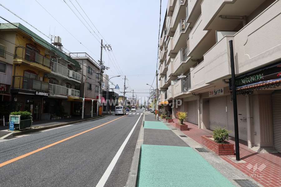 敷地南側の前面道路(東側から)