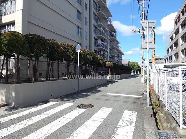 敷地東側の前面道路