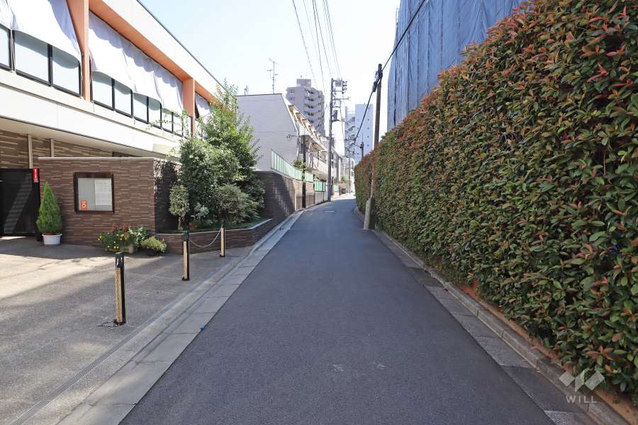 敷地北東側の前面道路