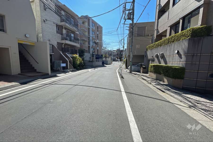 敷地南東側の前面道路