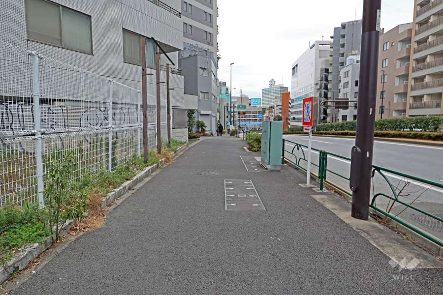 敷地南側前面道路の井の頭通りを東に進むと『代々木公園』が見えて来ます。