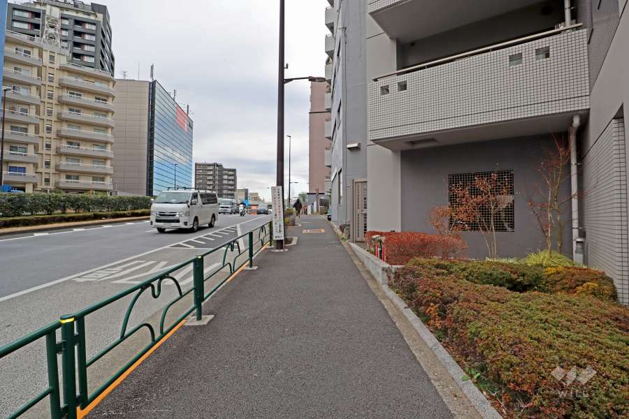 敷地南側の前面道路