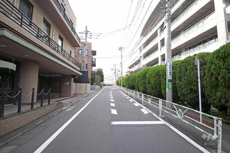 敷地北側の前面道路
