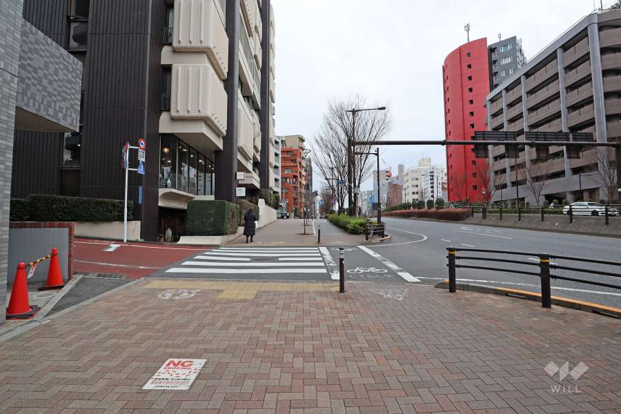 敷地南西側の前面道路
