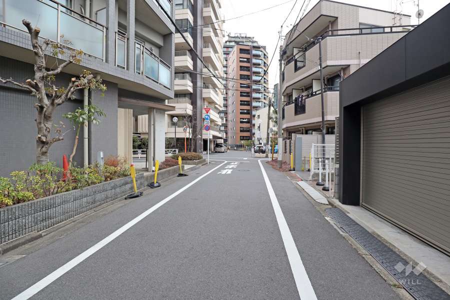 敷地東側の前面道路