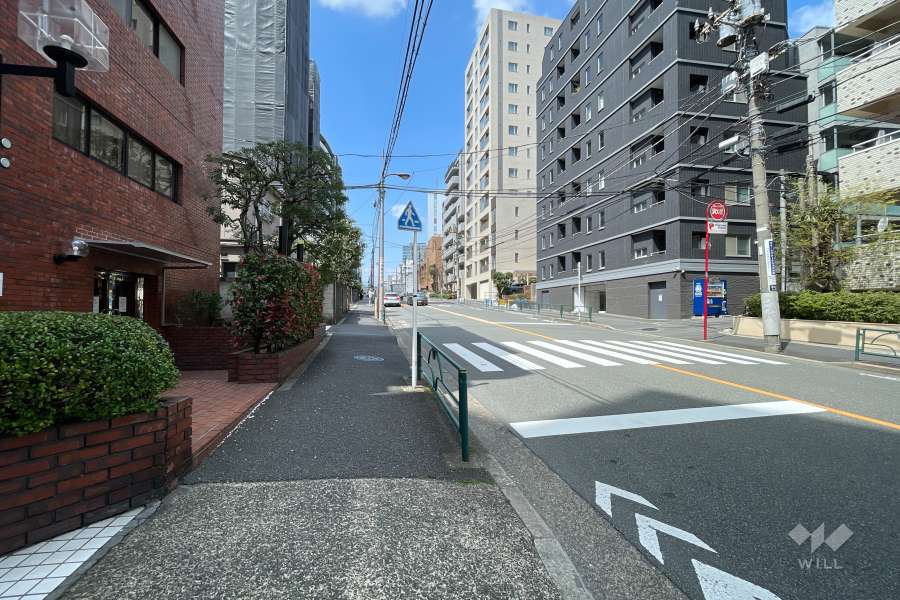 敷地北側の前面道路（東側から）