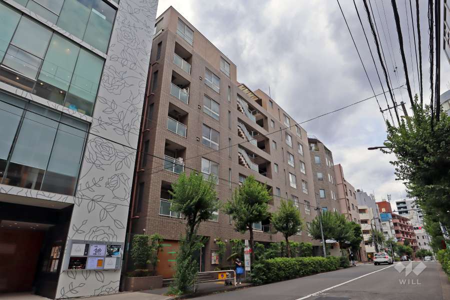 マートルコート恵比寿南2の外観(北東側から)