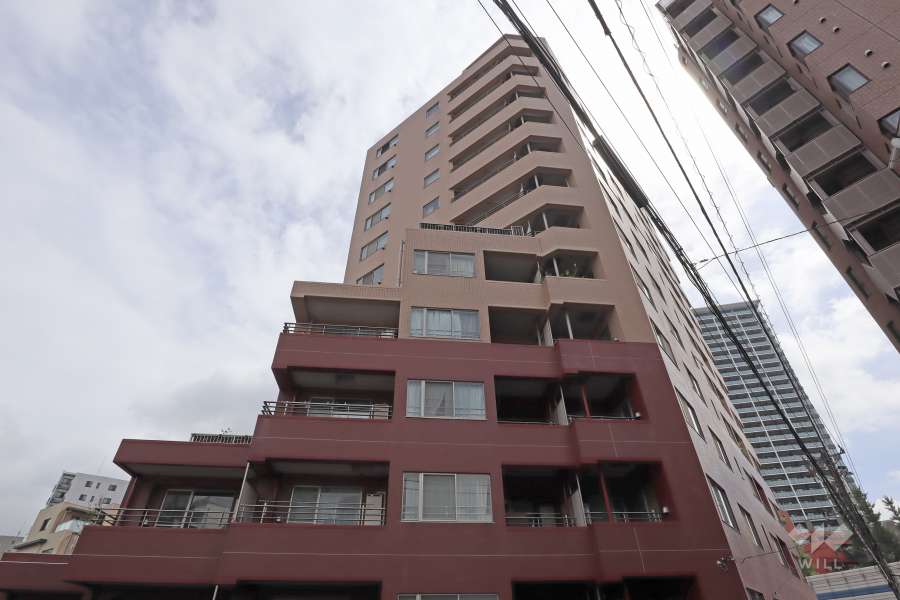 リシェ広尾の外観（北西側から）