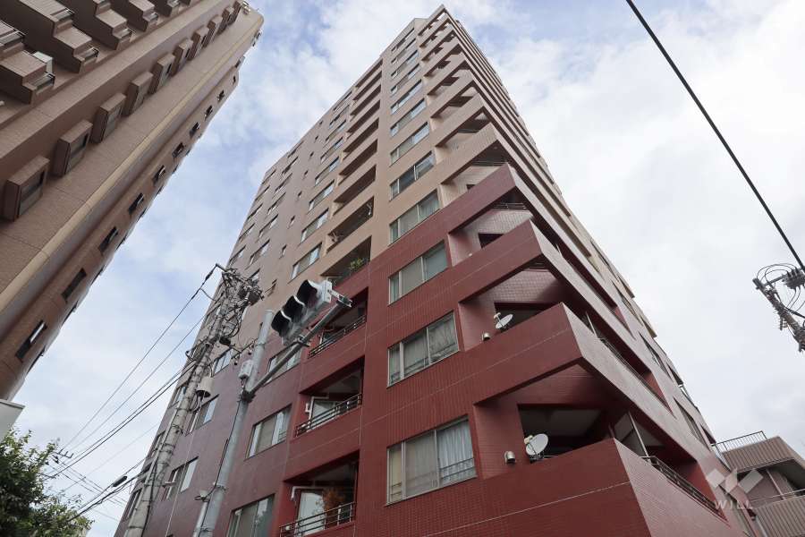 リシェ広尾の外観（南東側から）
