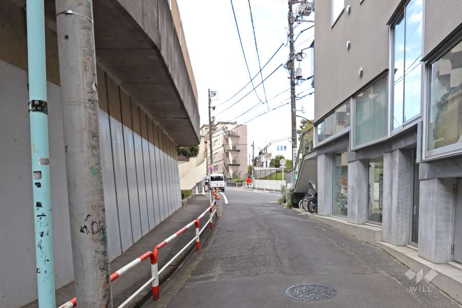 敷地北東側前面道路（南東側から）