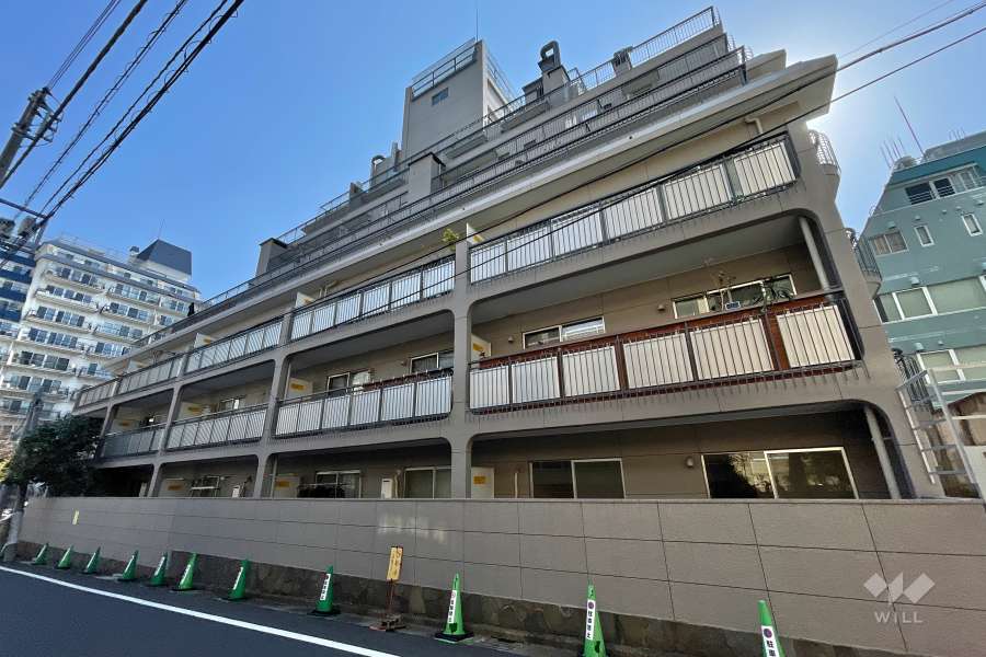 日商岩井南平台マンションの外観（北西側から）