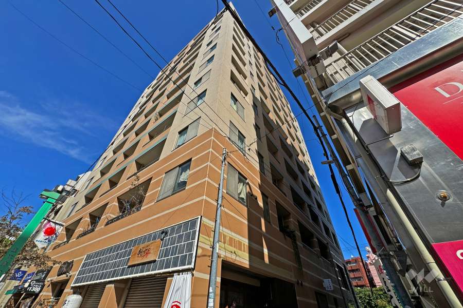 アルス恵比寿メイクスの外観（南東側から）