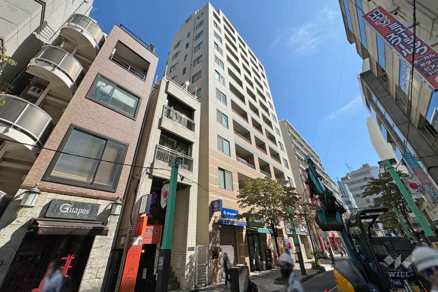 アルス恵比寿メイクスの外観（南西側から）