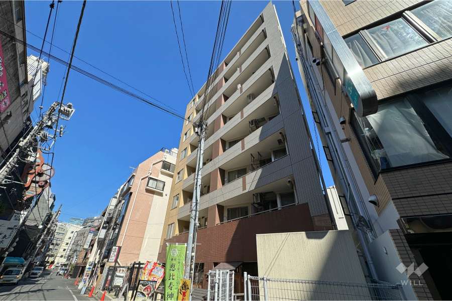クオリア恵比寿ウエストの外観（南東側から）