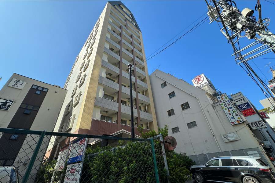 クオリア恵比寿ウエストの外観（北東側から）