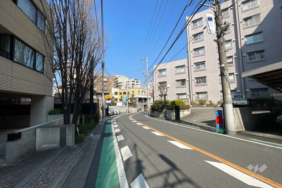 敷地北西側前面道路