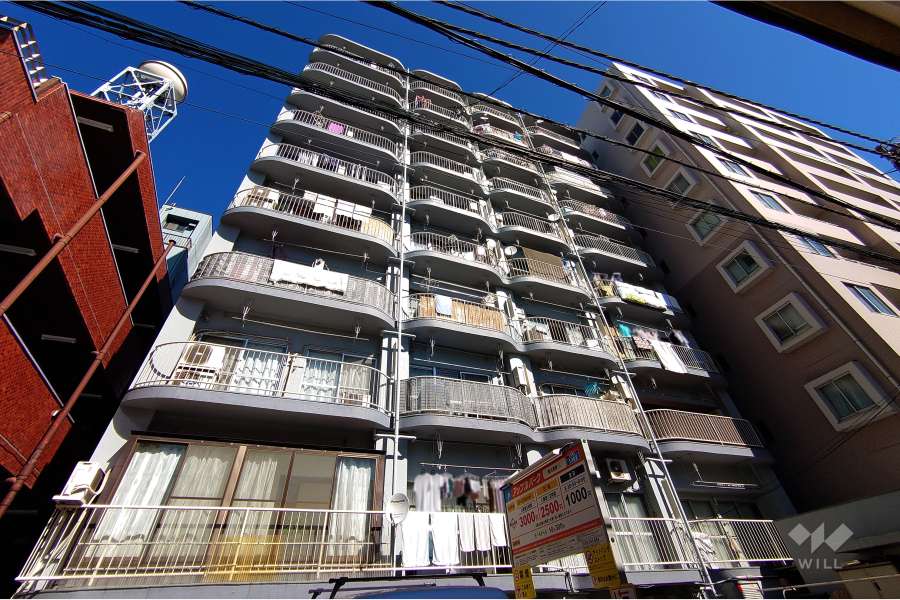 ニュー恵比寿フラワーマンションの外観（南西側から）