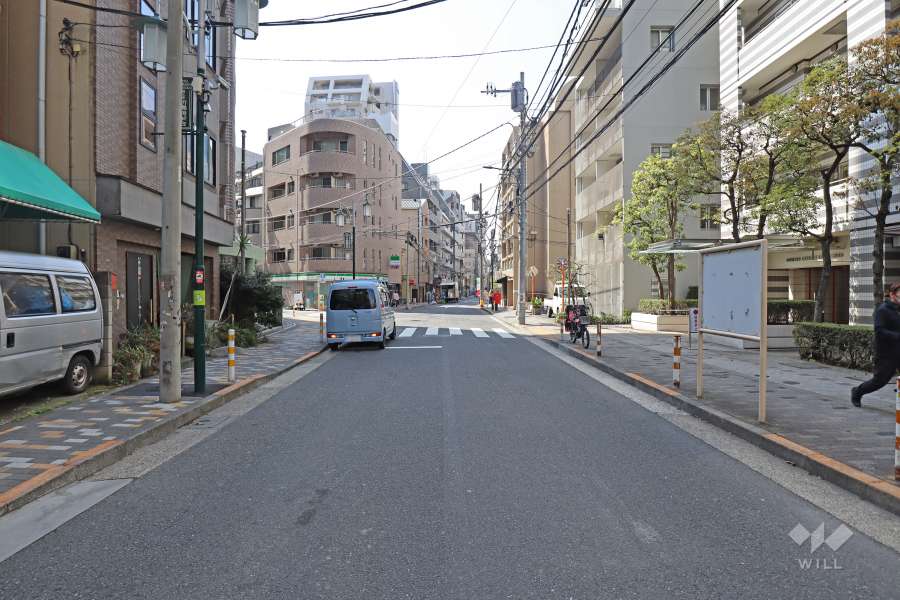 敷地南側の前面道路（東側から）