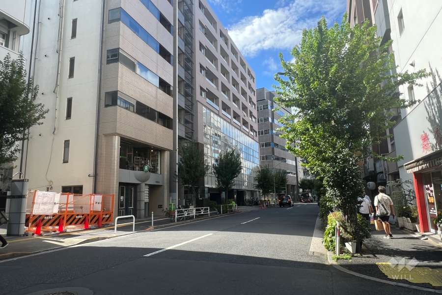 敷地南西側の前面道路