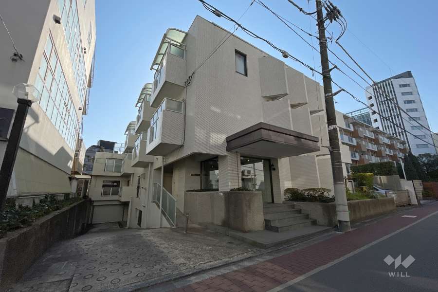 代官山フラッツの外観（前面道路の北東側から）