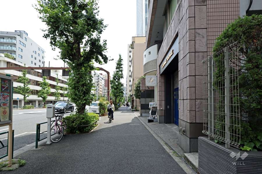 敷地北側前面道路