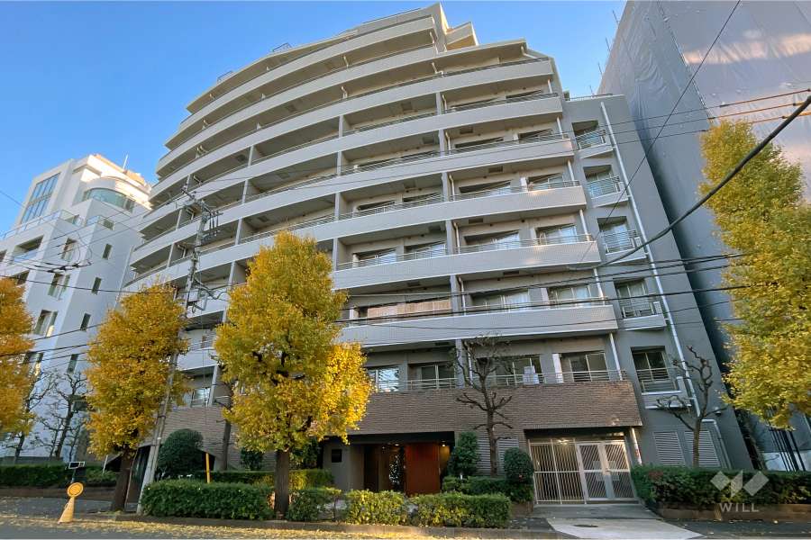 イトーピア広尾ヒルズクローチェの外観（南西側から）