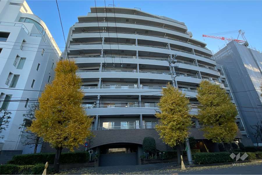 イトーピア広尾ヒルズクローチェの外観（北西側から）