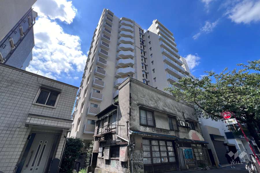 クオリア恵比寿パークフロントの外観（北東側から）