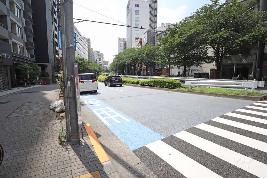 敷地北側の前面道路