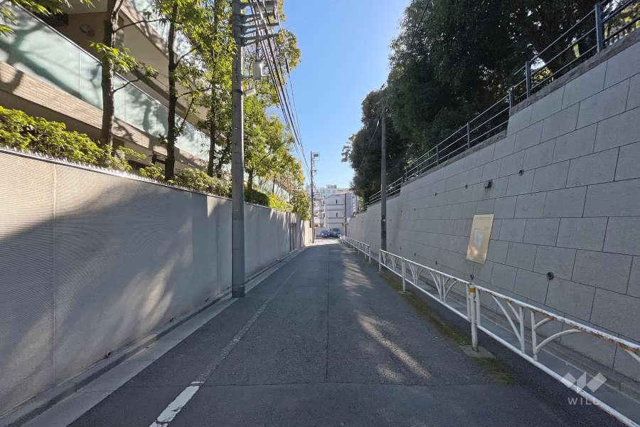 敷地南側の前面道路