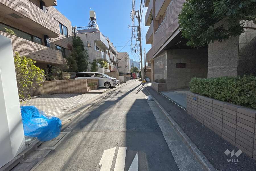 敷地北側の前面道路