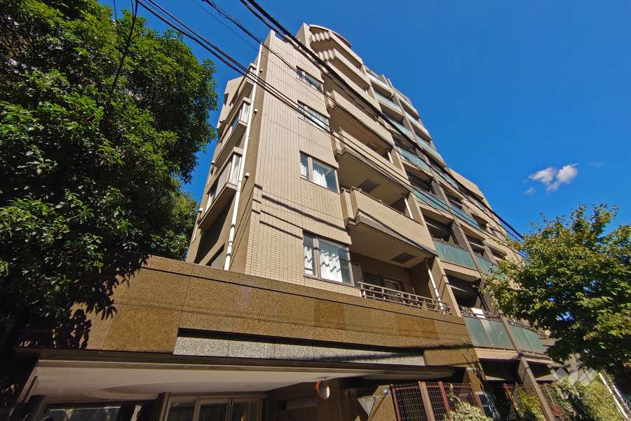 ザパームス代々木上原ヴェールテラスの外観（南西側から）