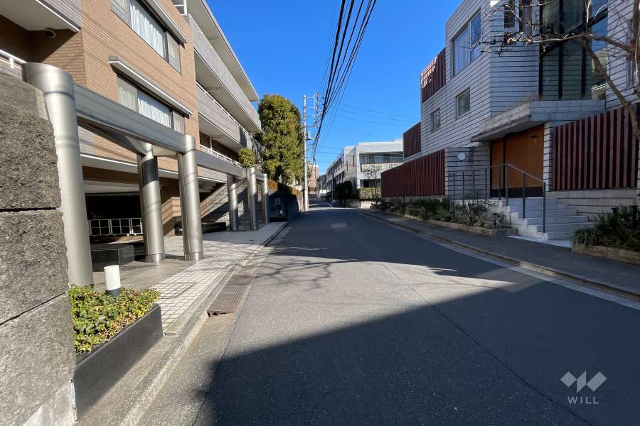 敷地東側の前面道路