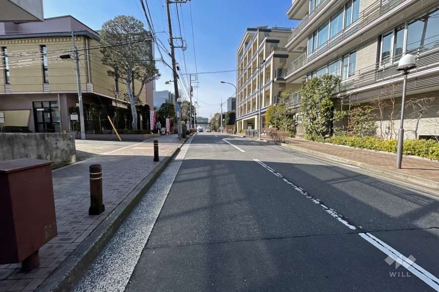 敷地南東側の前面道路（東側から）