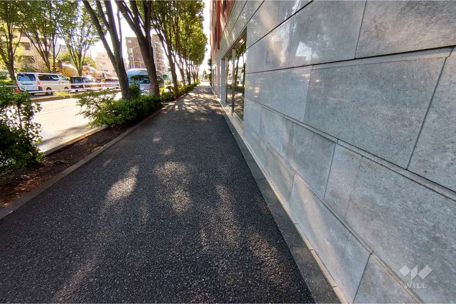 敷地南側の前面道路（東側から）