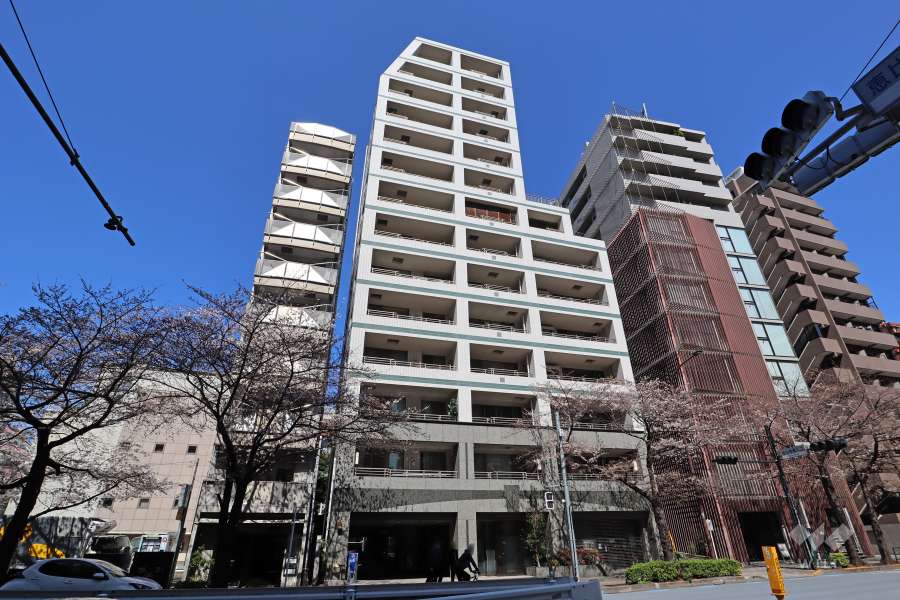 広尾シティタワーの外観（南西側から）