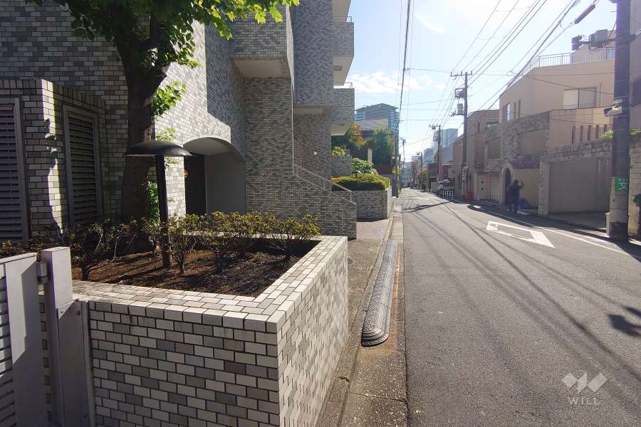 敷地南側の前面道路　