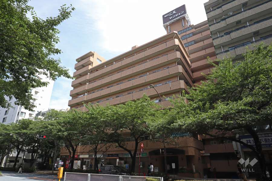 朝日広尾マンションの外観(北西側から)
