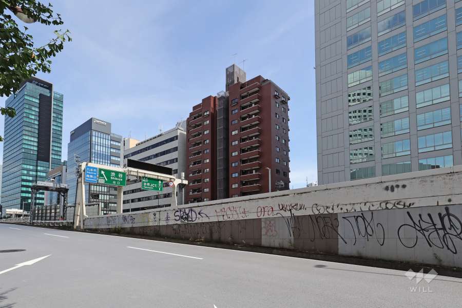 渋谷グランドハイツの遠景(北西側から)