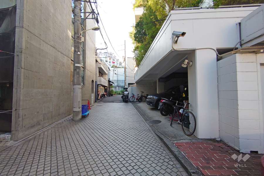 敷地南側の前面道路（東側から）