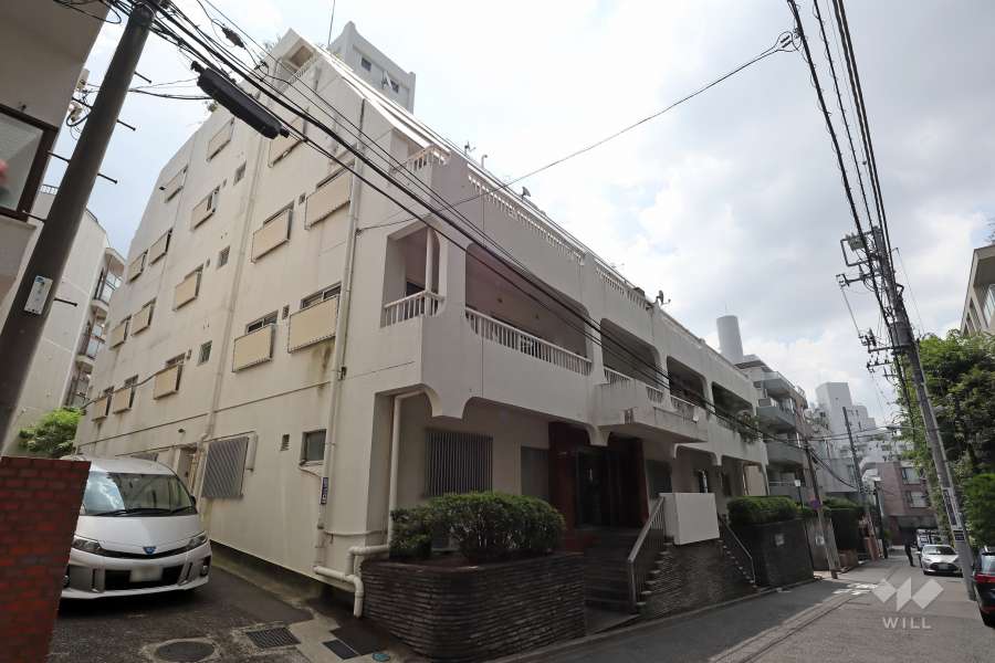 向陽ハイツの外観（北西側から）