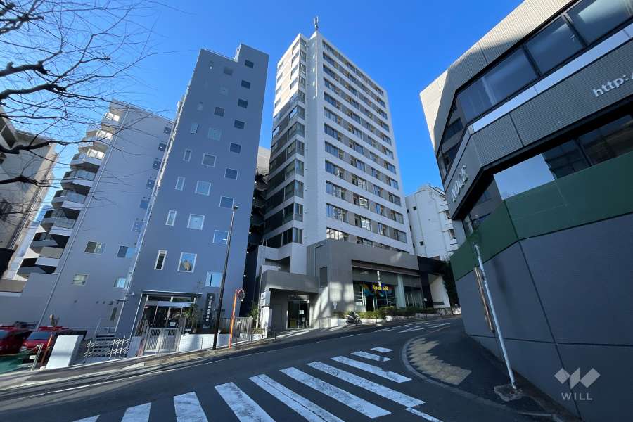 クオリア神南フラッツの外観（北東側から）