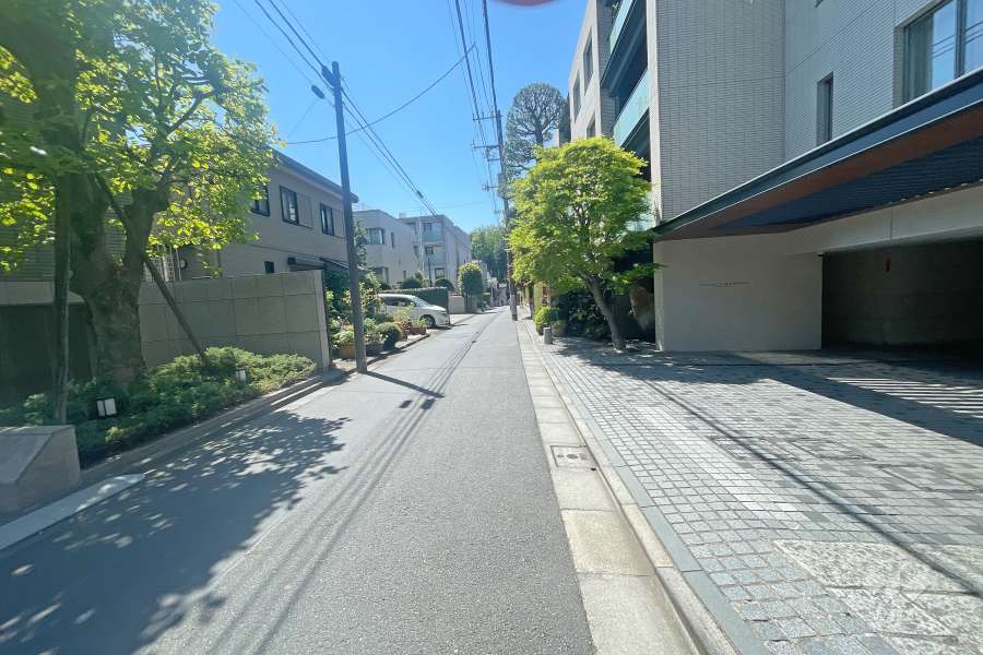 敷地東側の前面道路