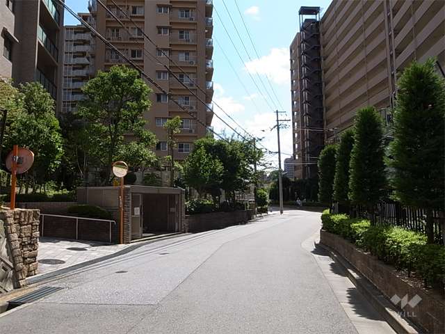 敷地南西側の前面道路。