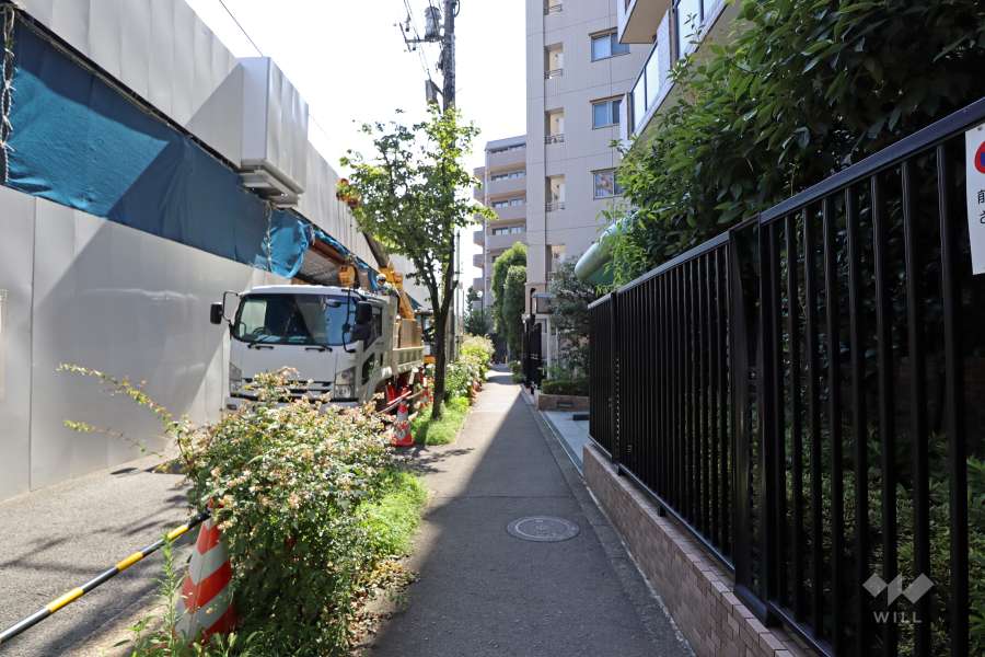 敷地南側の前面道路