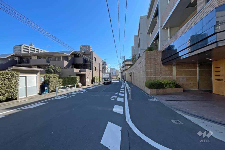 敷地東側の前面道路