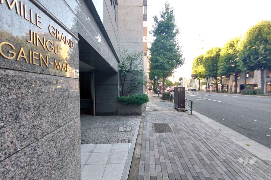 敷地北側の前面道路（東側から）