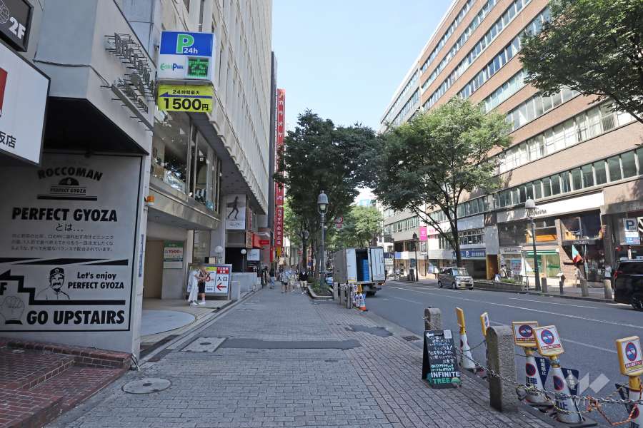 敷地東側の前面道路