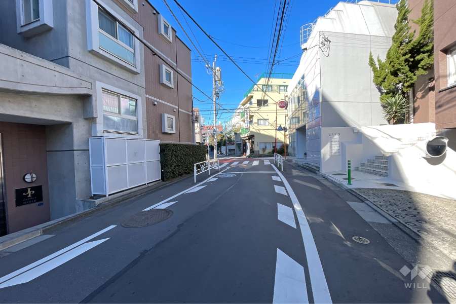 敷地北側の前面道路（東側から）